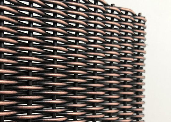 Rivestimenti murali tessuti architettonici di Mesh Copper Ss Decorative For del metallo dell'oggetto d'antiquariato 6mm
