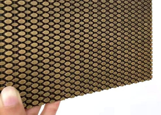 SS304 cavo tessuto architettonico Mesh Antique Brass Decorative Nets per rivestimento