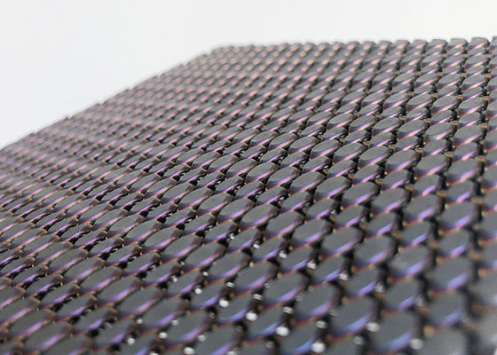 Rivestimento architettonico nero di acciaio inossidabile Mesh Woven Wire For Facade di placcatura di colore