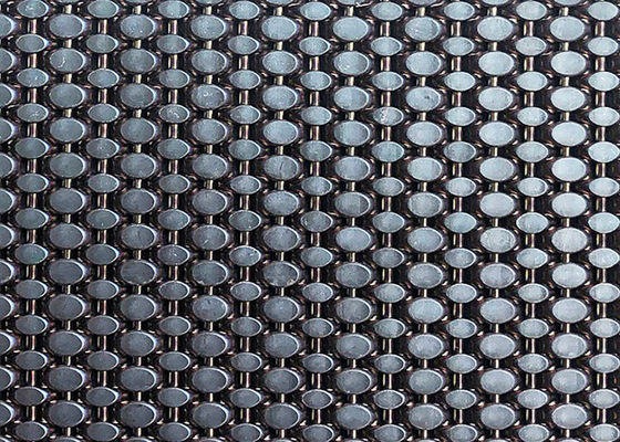 Rivestimento architettonico nero di acciaio inossidabile Mesh Woven Wire For Facade di placcatura di colore