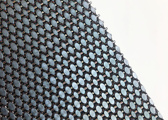 Rivestimento architettonico nero di acciaio inossidabile Mesh Woven Wire For Facade di placcatura di colore