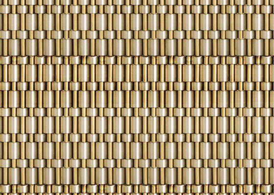 Metallo architettonico d'apertura Mesh Copper Wire Decorative Panel di 0% per la parete dell'elevatore