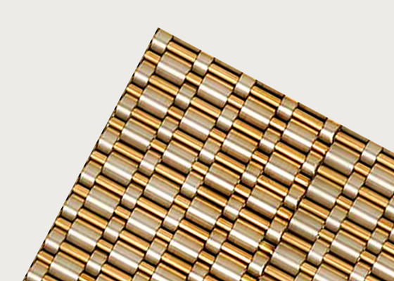 Metallo architettonico d'apertura Mesh Copper Wire Decorative Panel di 0% per la parete dell'elevatore