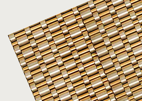 Metallo architettonico d'apertura Mesh Copper Wire Decorative Panel di 0% per la parete dell'elevatore