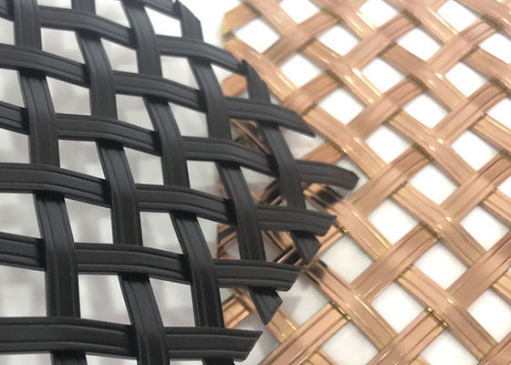soffitti decorativi di Mesh Stainless Steel Flat Wire del metallo architettonico di larghezza di 1.5m