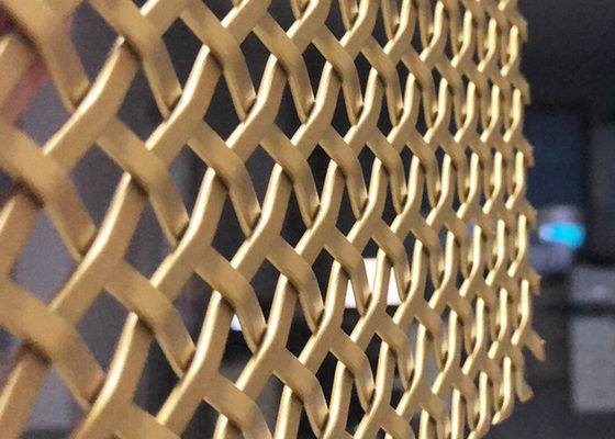 Cavo architettonico Mesh Gold Color Panels del balcone di acciaio inossidabile 3mm