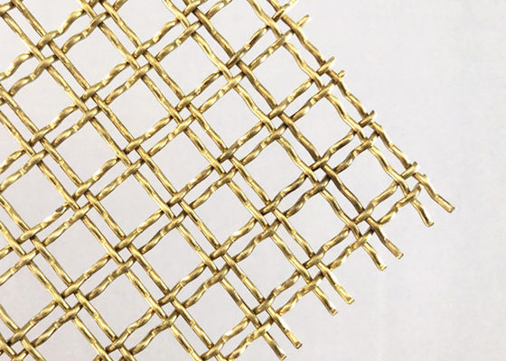 Doppio cavo d'ottone Mesh For Decorative Fence della piegatura della serratura di resistenza al calore