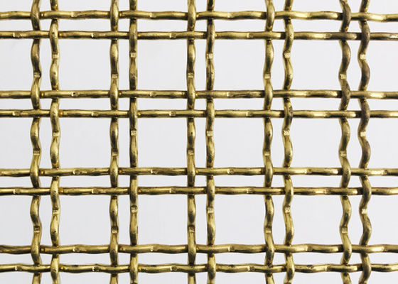 Doppio cavo d'ottone Mesh For Decorative Fence della piegatura della serratura di resistenza al calore