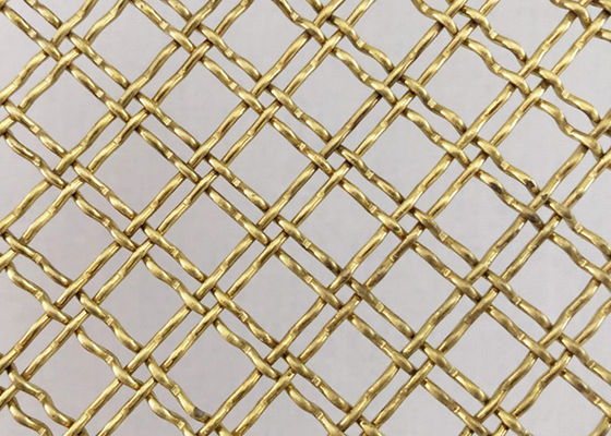 Doppio cavo d'ottone Mesh For Decorative Fence della piegatura della serratura di resistenza al calore
