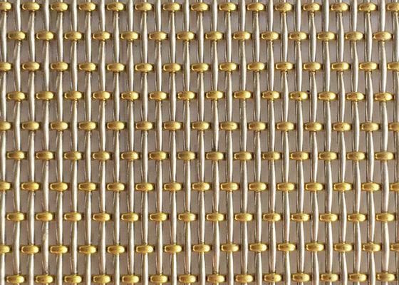 cavo d'ottone Mesh Woven Stairs Railing della piegatura della serratura della decorazione della perla di 3.2mm