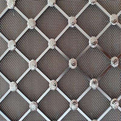 Griglia di rete di filo tessuto in acciaio inossidabile per la decorazione degli armadi