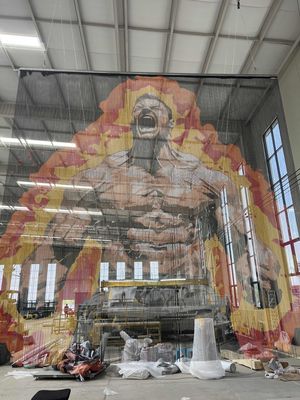 Tela a catena di alluminio decorativa creativa per mobili e installazioni d'arte, disegno a maglia metallica a prova di fuoco personalizzabile