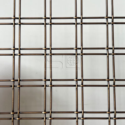 Antico filo di bronzo incrustato architettonico rete di filo tessuto Diamante Open Weave