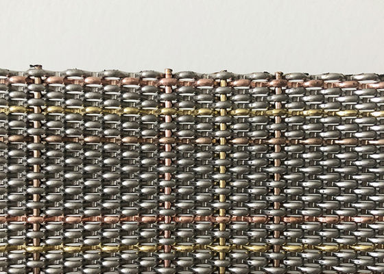 8m a tre colori hanno unito il metallo architettonico Mesh Abrasion Resisitance Interior Design