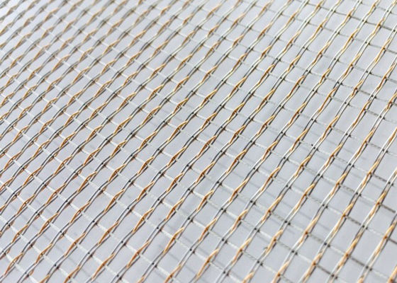 Cavo tessuto inossidabile di rame Mesh Laminated Glass Anti Acid 0.6mm