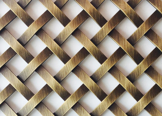 L'oggetto d'antiquariato ha placcato la larghezza decorativa d'ottone di Mesh Grilles Square Hole 1m del cavo