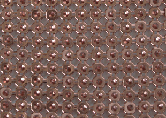 rivestimento antiusura della divisione della decorazione del tessuto di 4mm Dia Woven Aluminum Metal Sequin